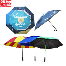 High Quality 8K Golf Umbrella Customs Oem  Promotional Golf Umbrellas With Logo Prints